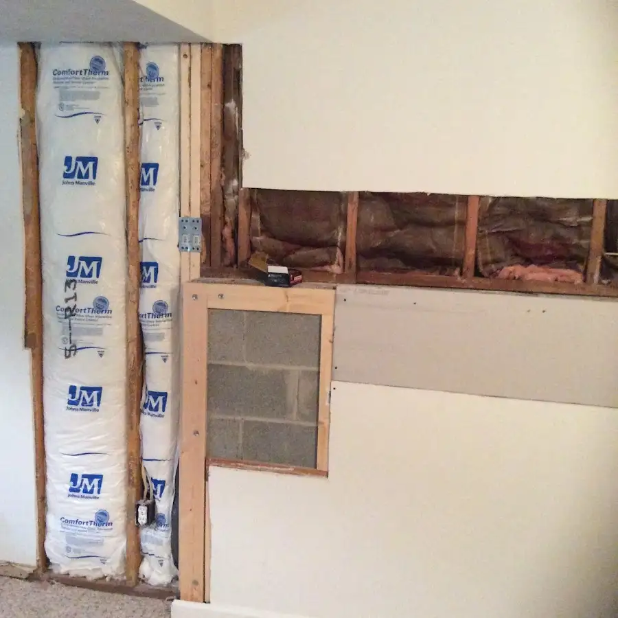 Wall insulation replacement during Contents Cleaning & Restoration in Vancouver